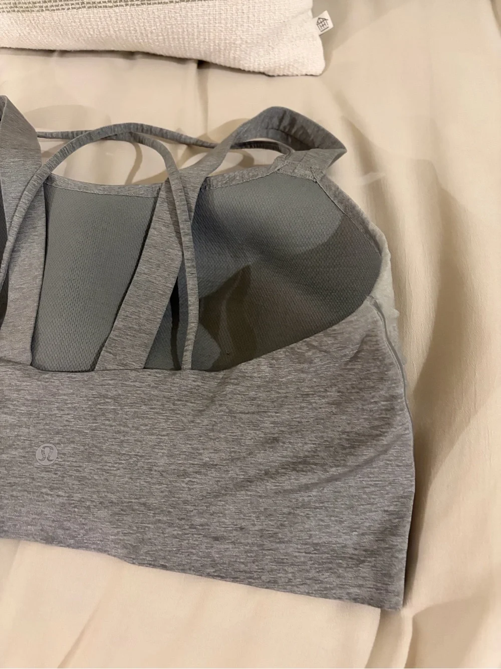 Lululemon Like a Cloud Longline Bra D/DD Cup Heathered Raceway Grey Size 14
